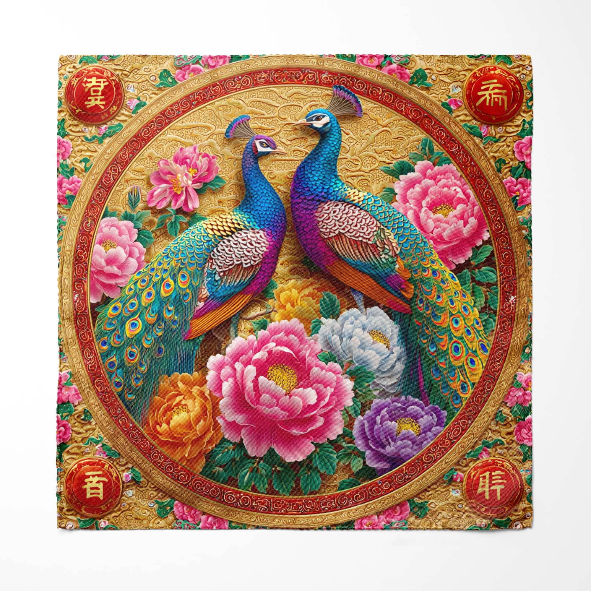 COSMIC AZURE SILK POCKET SQUARE