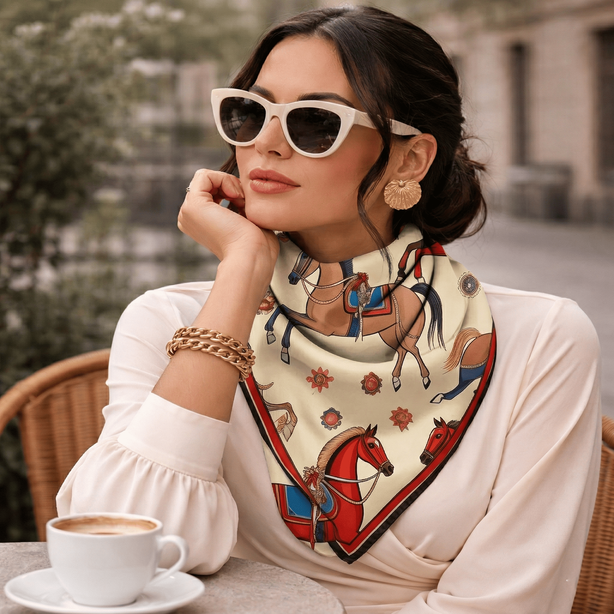 EQUESTRIAN PARADE SILK BANDANA