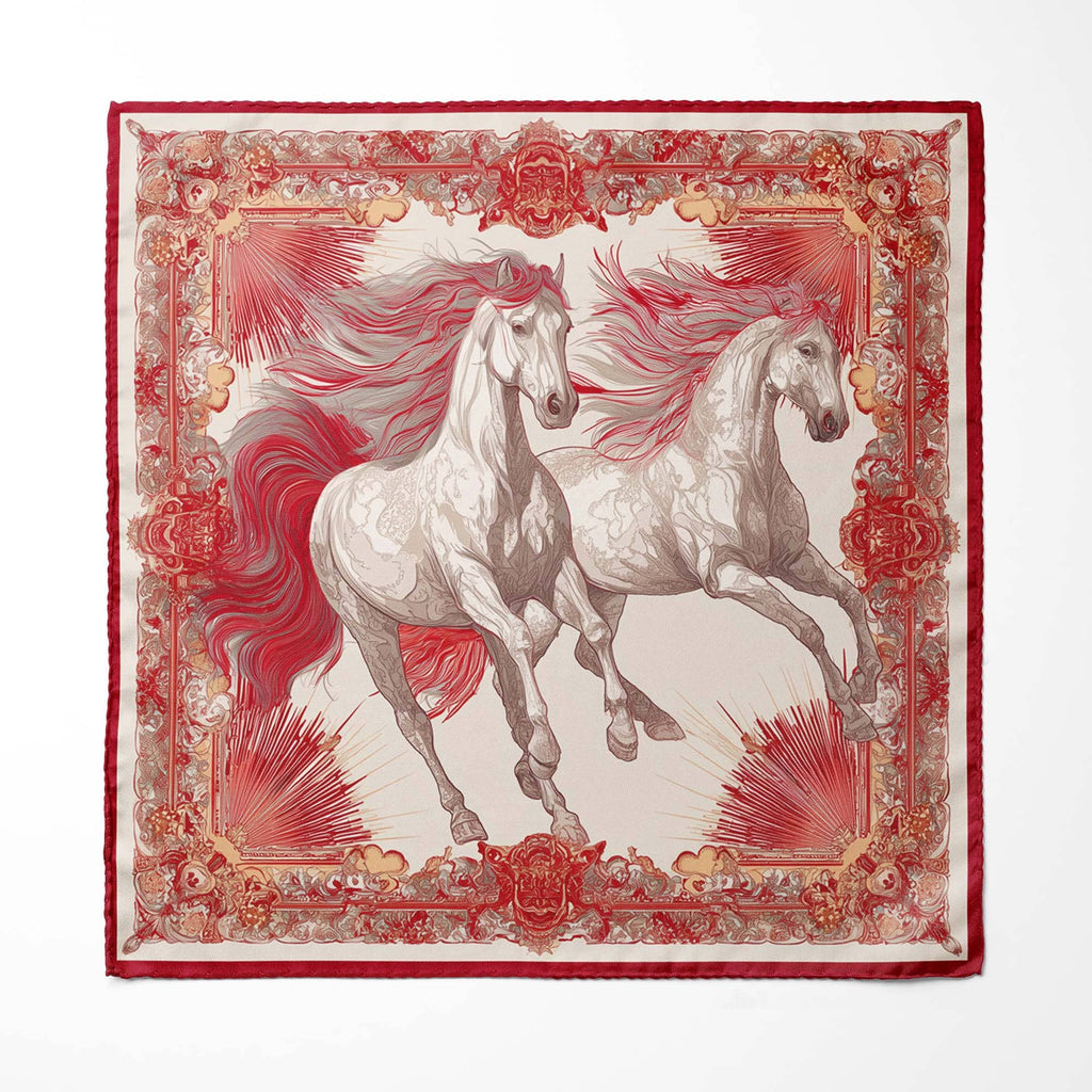 CRIMSON DOMINION SILK POCKET SQUARE
