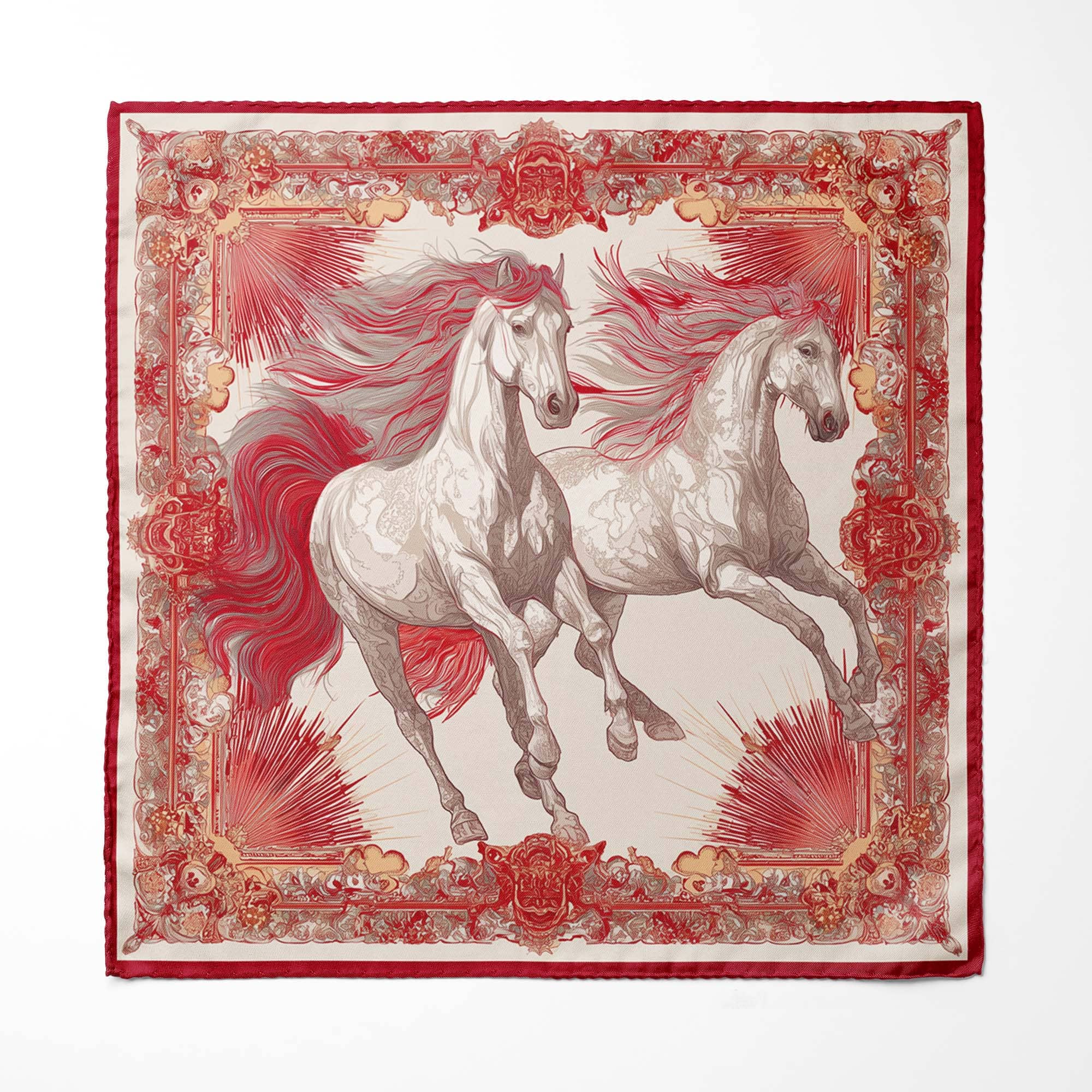 CRIMSON DOMINION SILK POCKET SQUARE