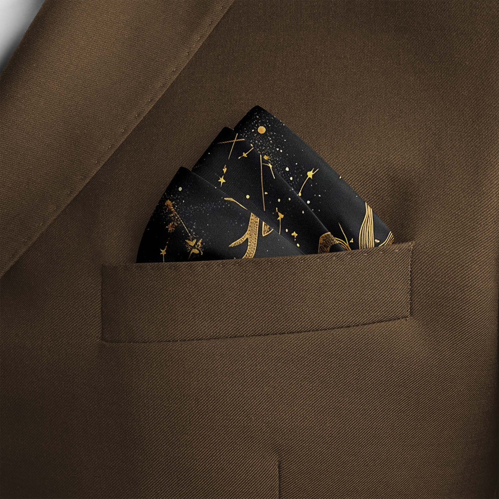 DEER SUN SILK POCKET SQUARE