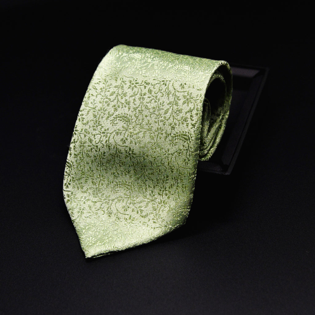 CYPESS GREEN PAISLEY TEXTURE TIE