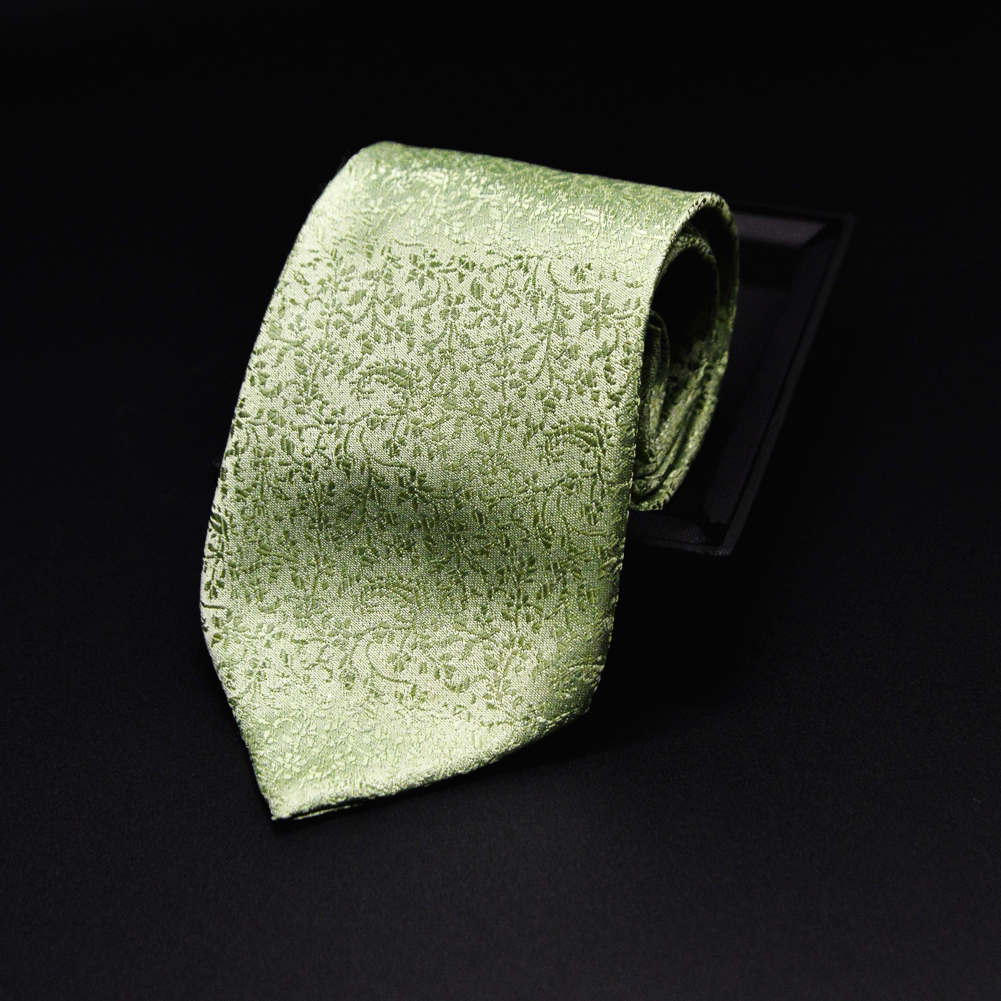 CYPESS GREEN PAISLEY TEXTURE TIE