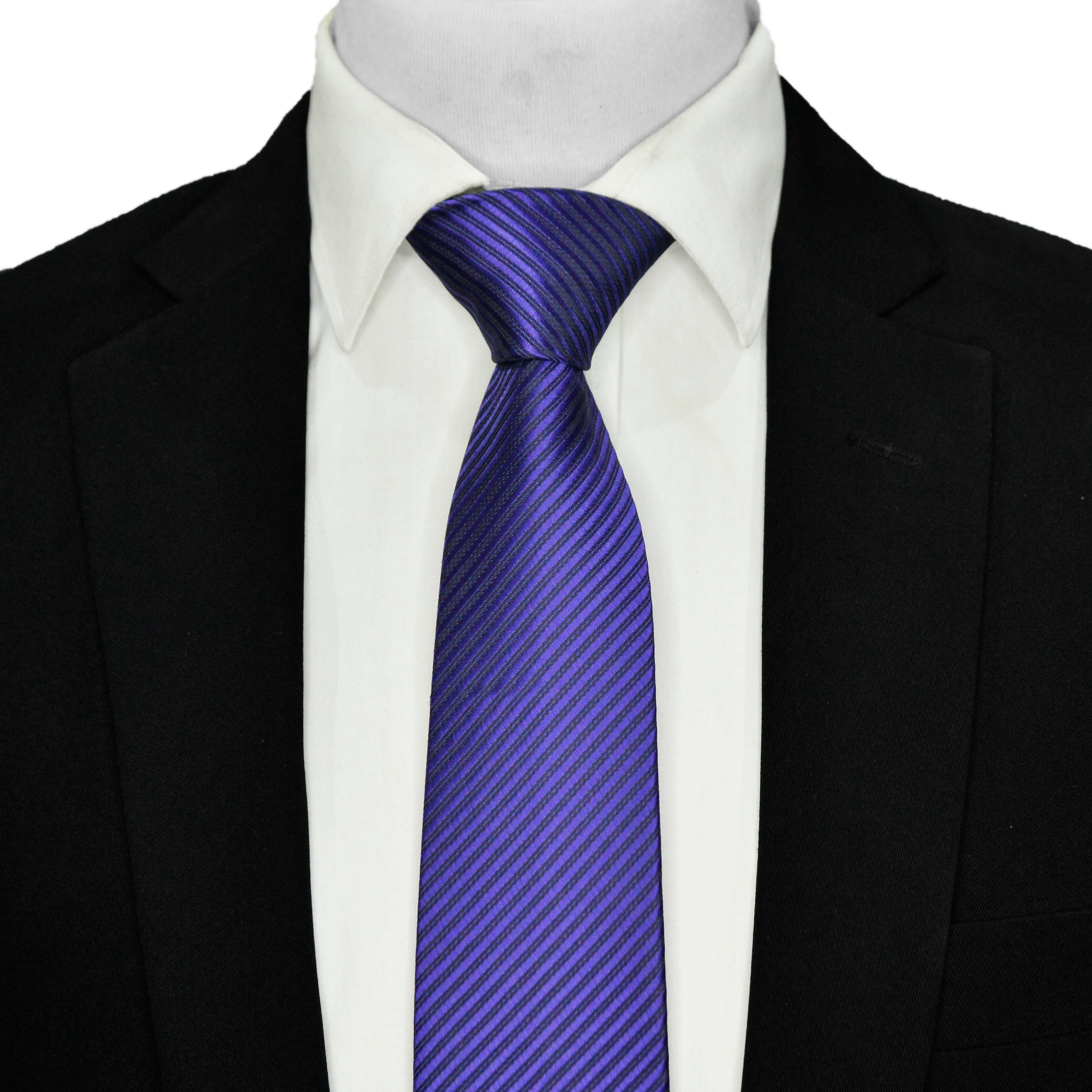 DARK BLUE STRIPES TEXTURED TIE