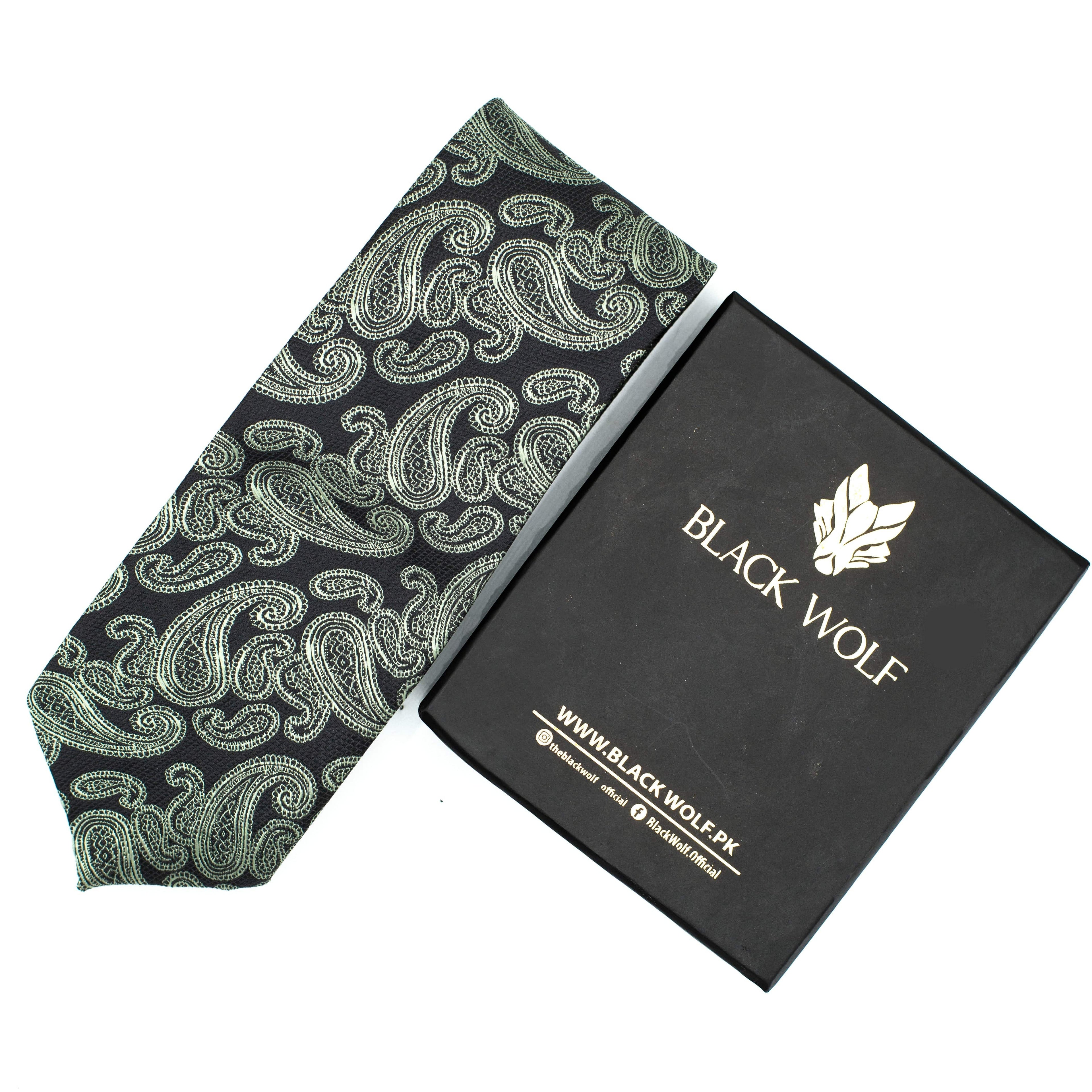 CLASSIC BLACK PAISLEY TIE