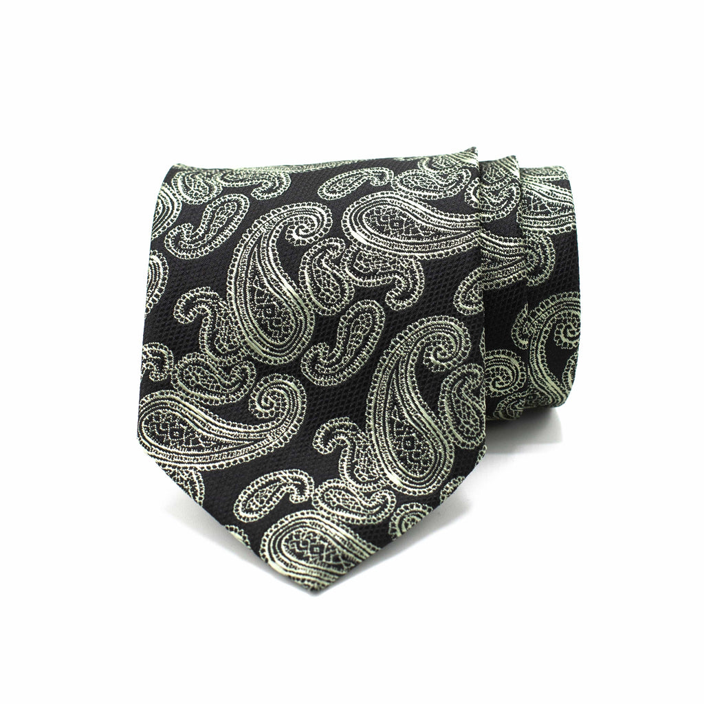 CLASSIC BLACK PAISLEY TIE
