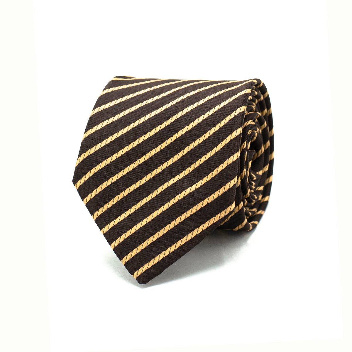 CLASSIC BROWN STRIPE TIE
