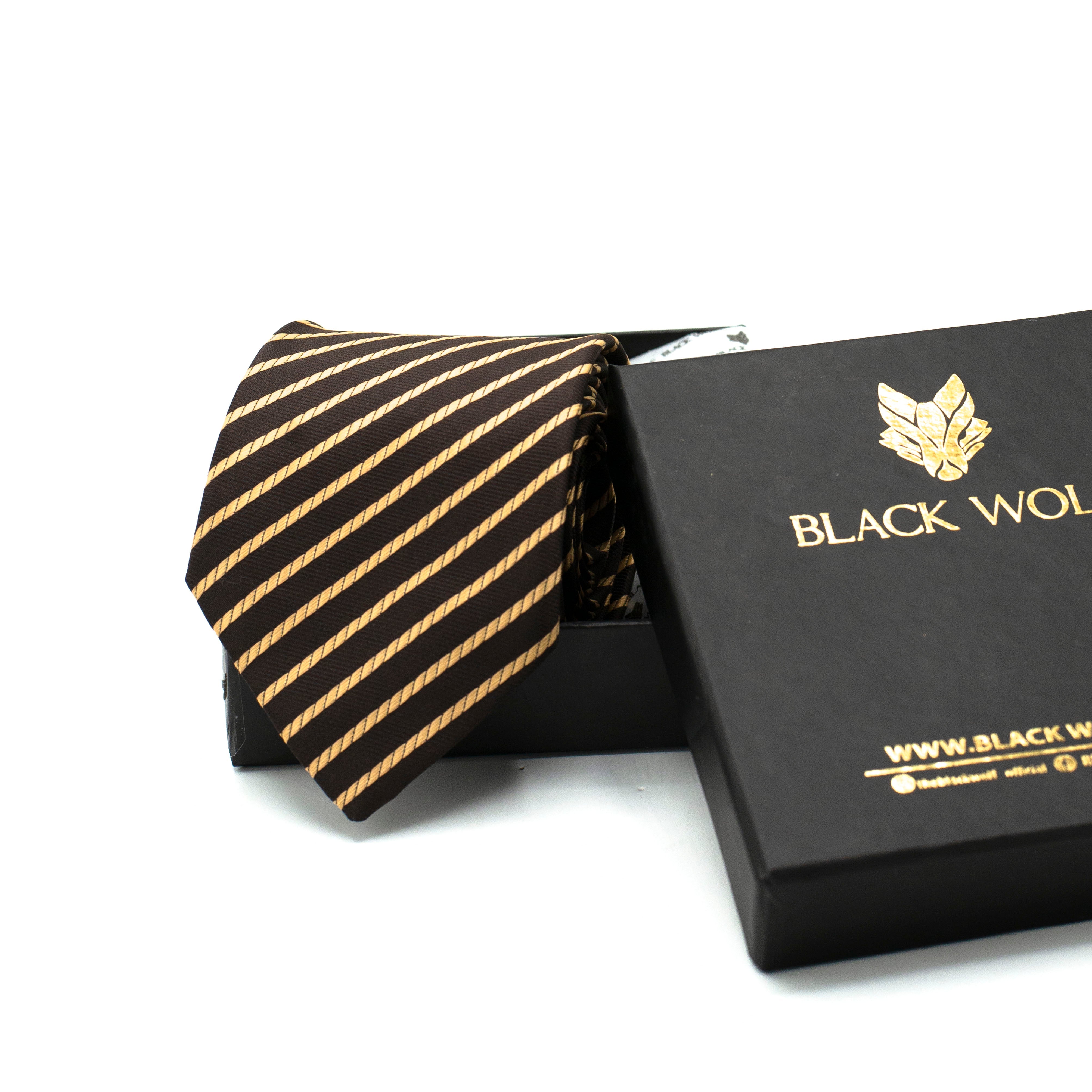CLASSIC BROWN STRIPE TIE