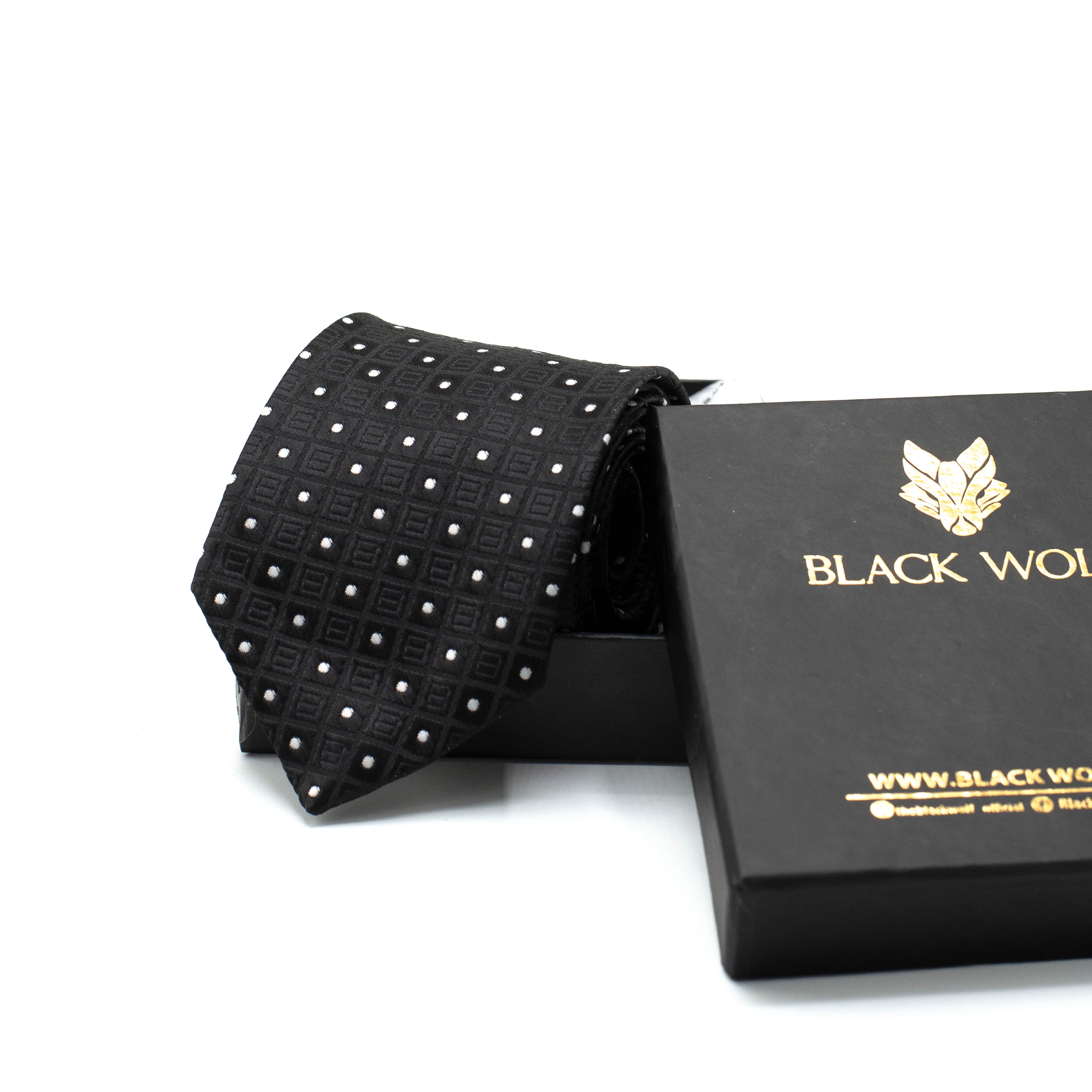 CLASSIC BLACK DOTS TIE
