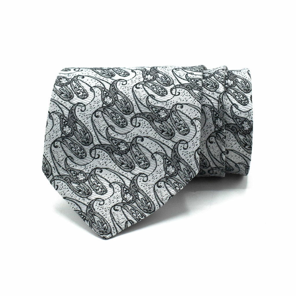 MONOCHROME PAISLEY TIE