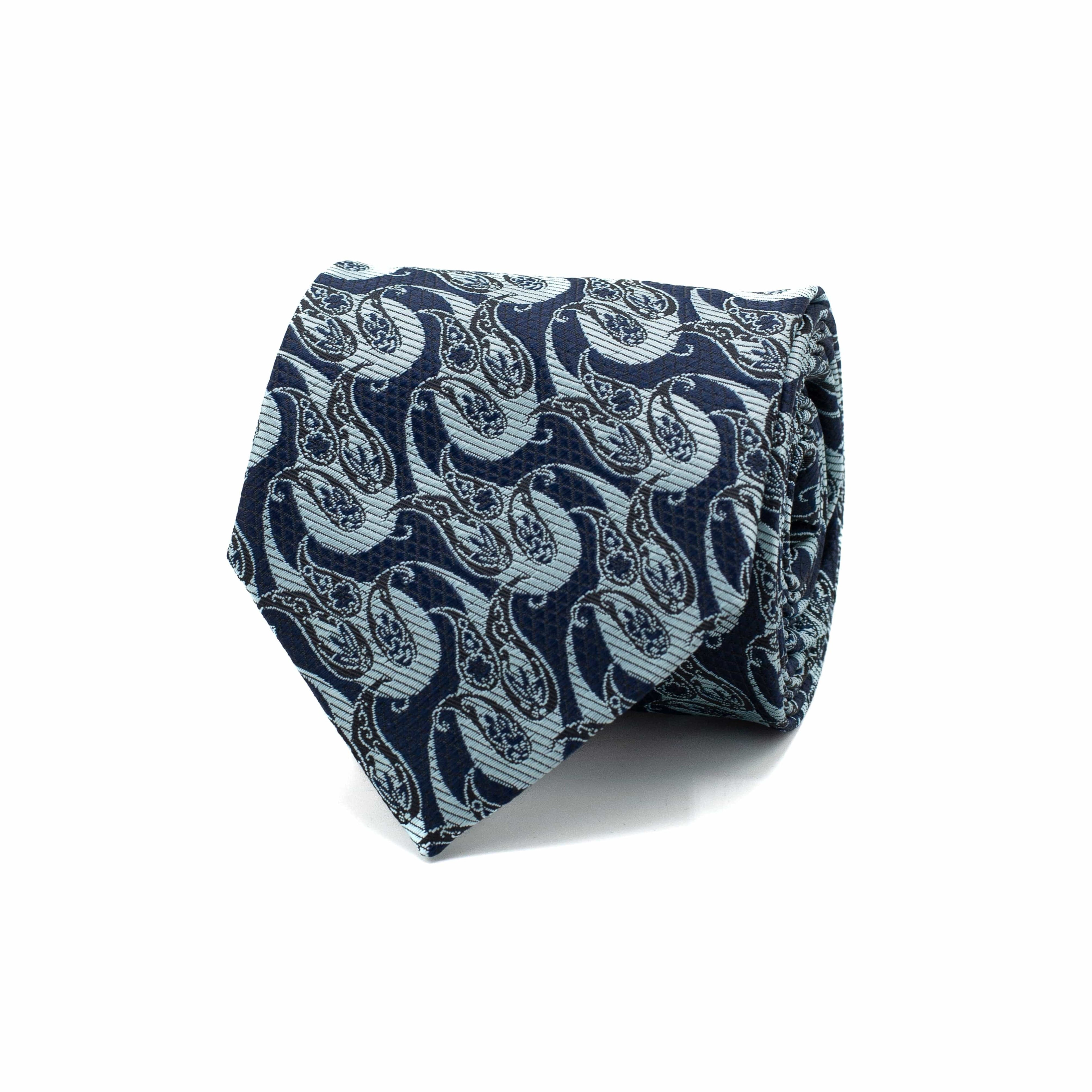 NAVY WAVES TIE