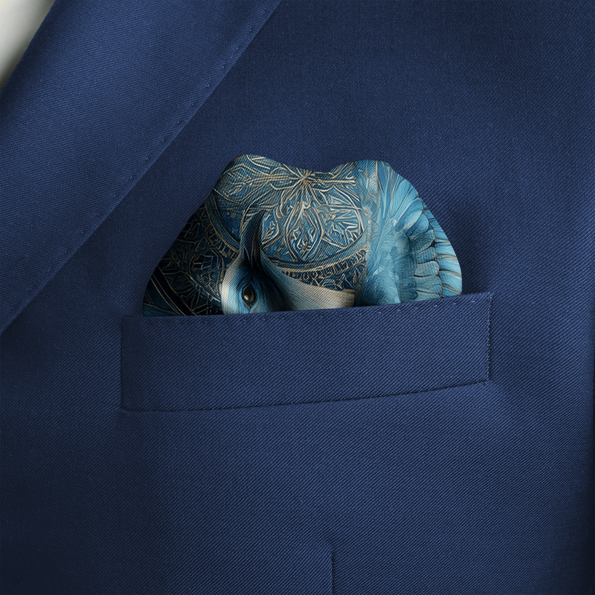 CELESTE SILK POCKET SQUARE