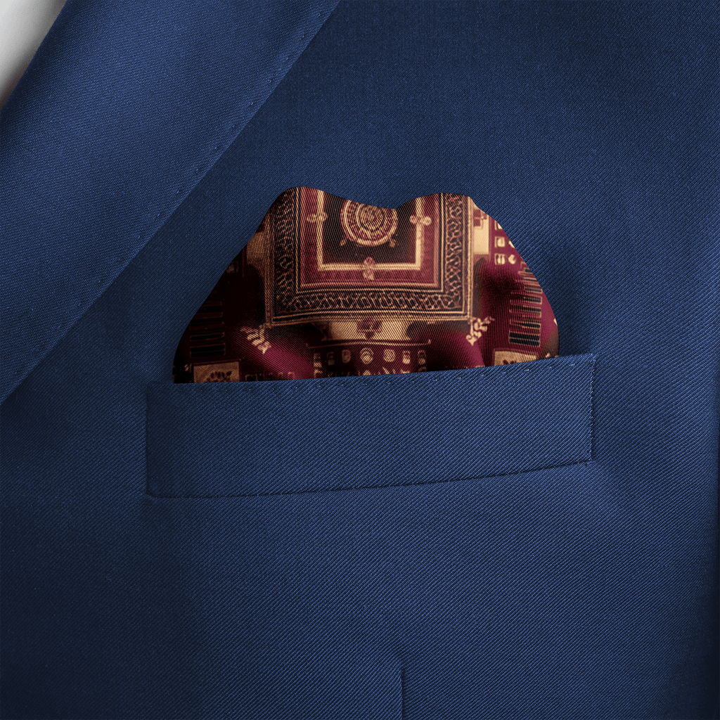 MANDALA FORT SILK POCKET SQUARE