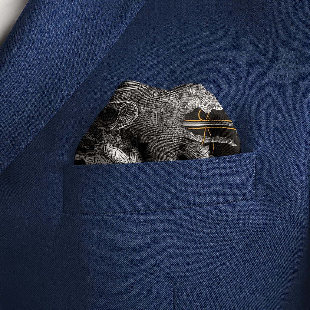 TECHFLORA SILK POCKET SQUARE