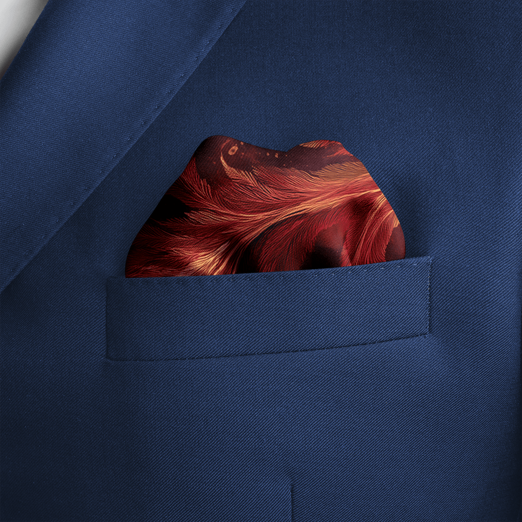EMBER SILK POCKET SQUARE