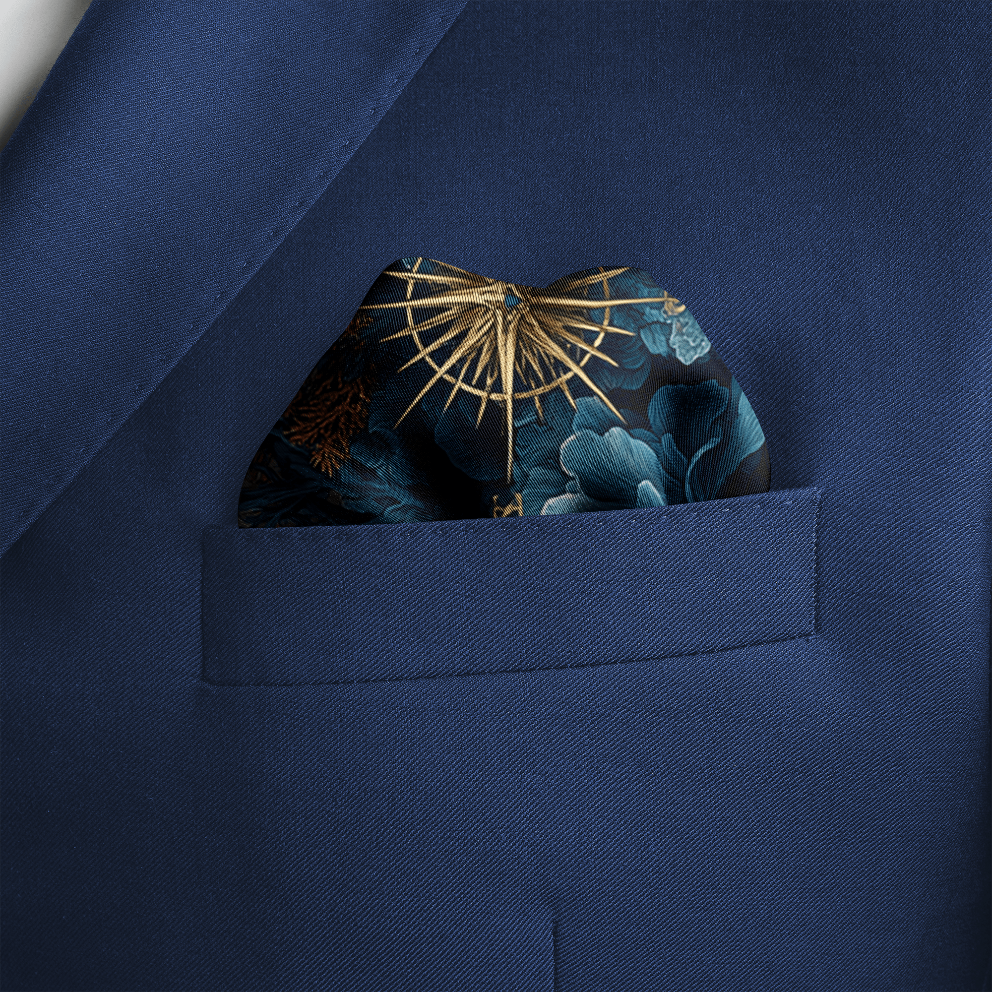 CORALIS SILK POCKET SQUARE