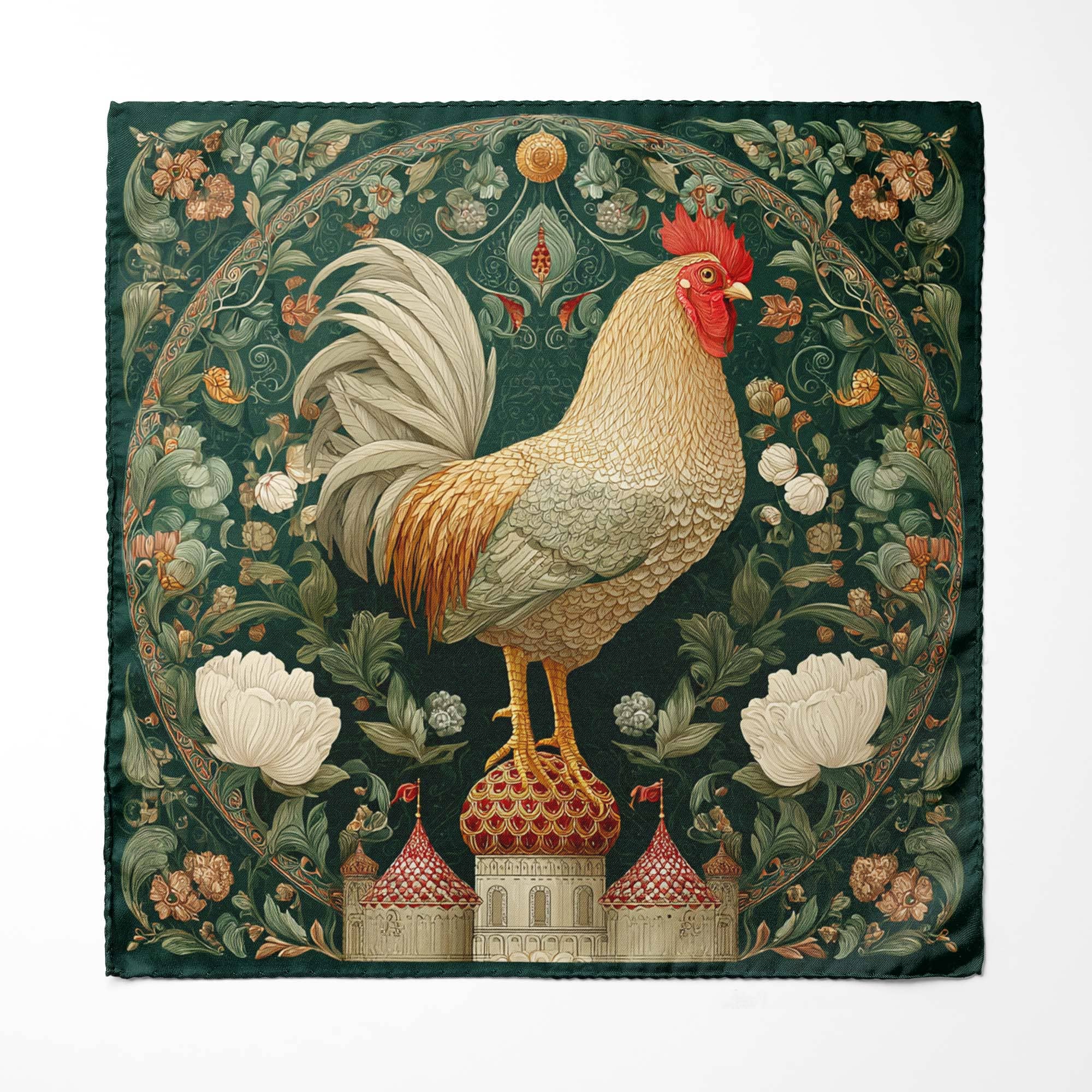 DAWN CREST SILK POCKET SQUARE