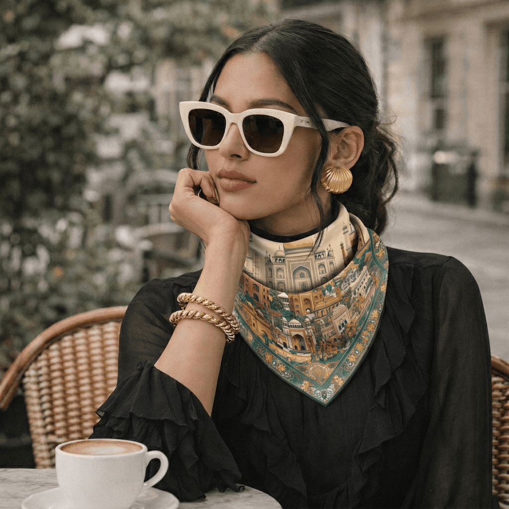 MUGHAL HERITAGE GARDEN SILK BANDANA