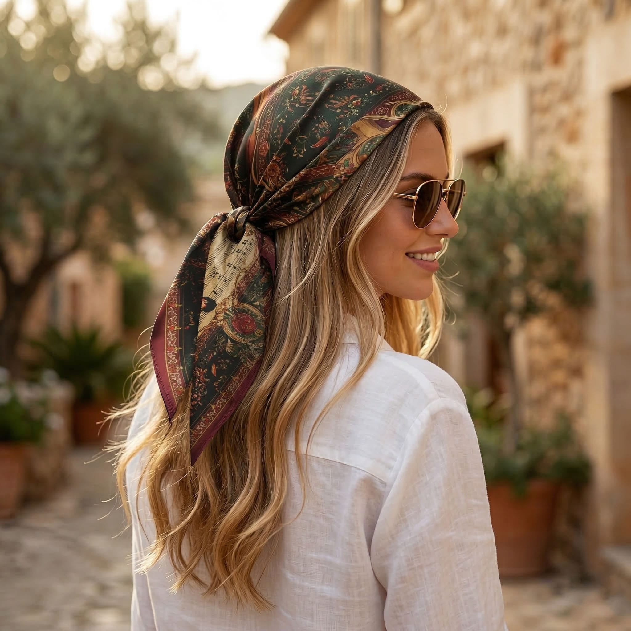 EQUESTRA SILK HEAD SCARF