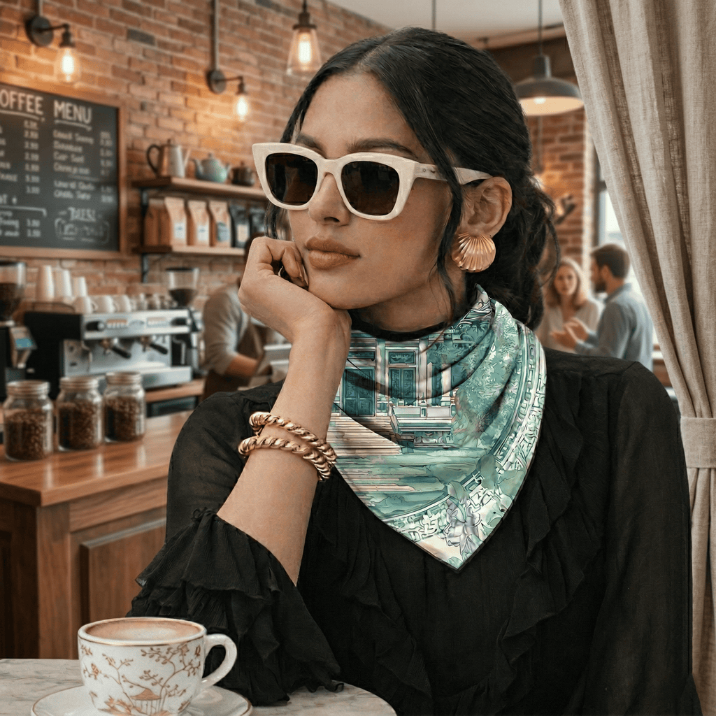 ETHEREAL LOTUS SILK BANDANA