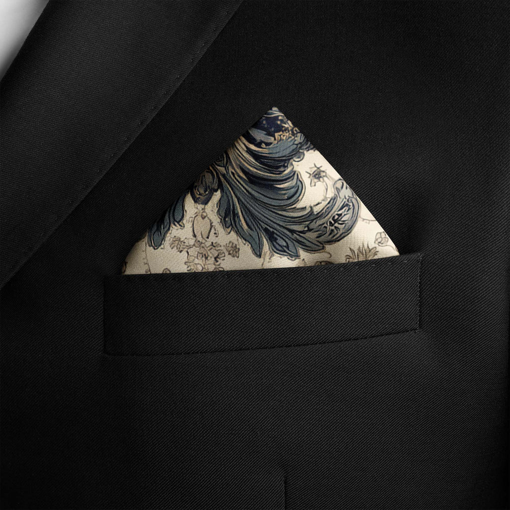 FRAMED SILENCE SILK POCKET SQUARE