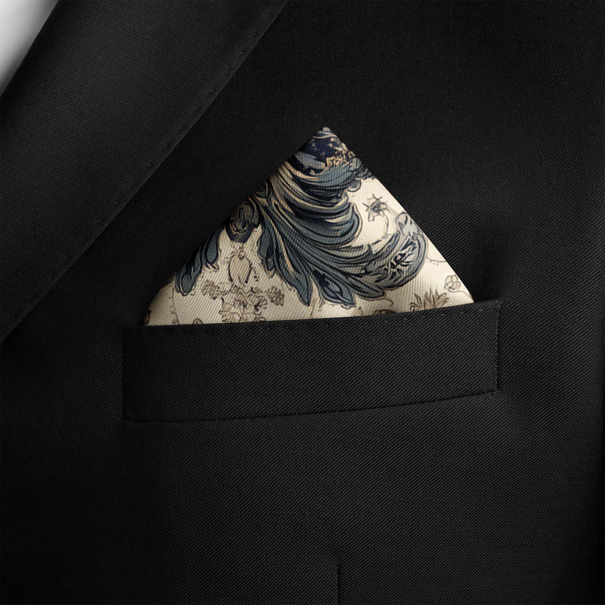 FRAMED SILENCE SILK POCKET SQUARE
