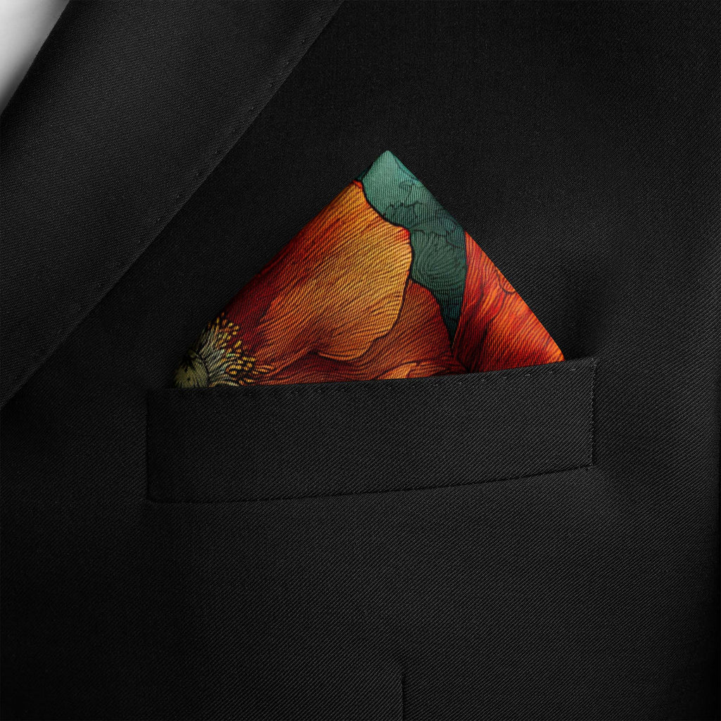 EMBER PETALS SILK POCKET SQUARE