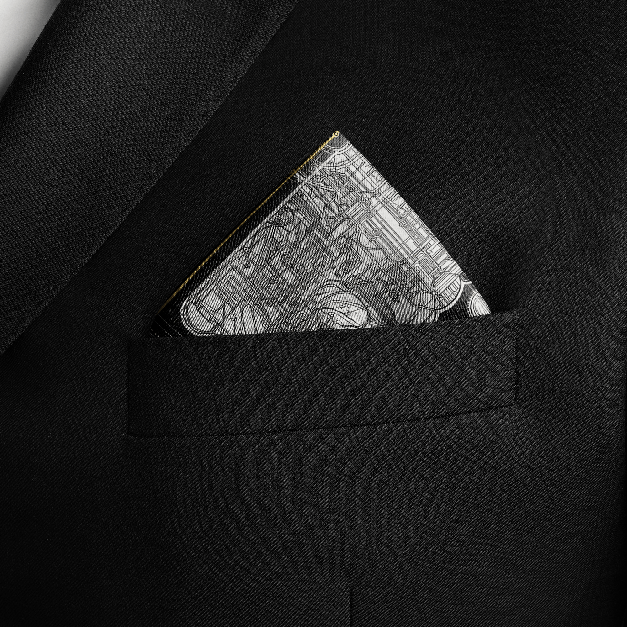 COGMIND SILK POCKET SQUARE