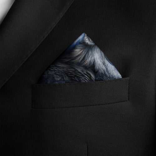 AZURE GUARDIAN SILK POCKET SQUARE