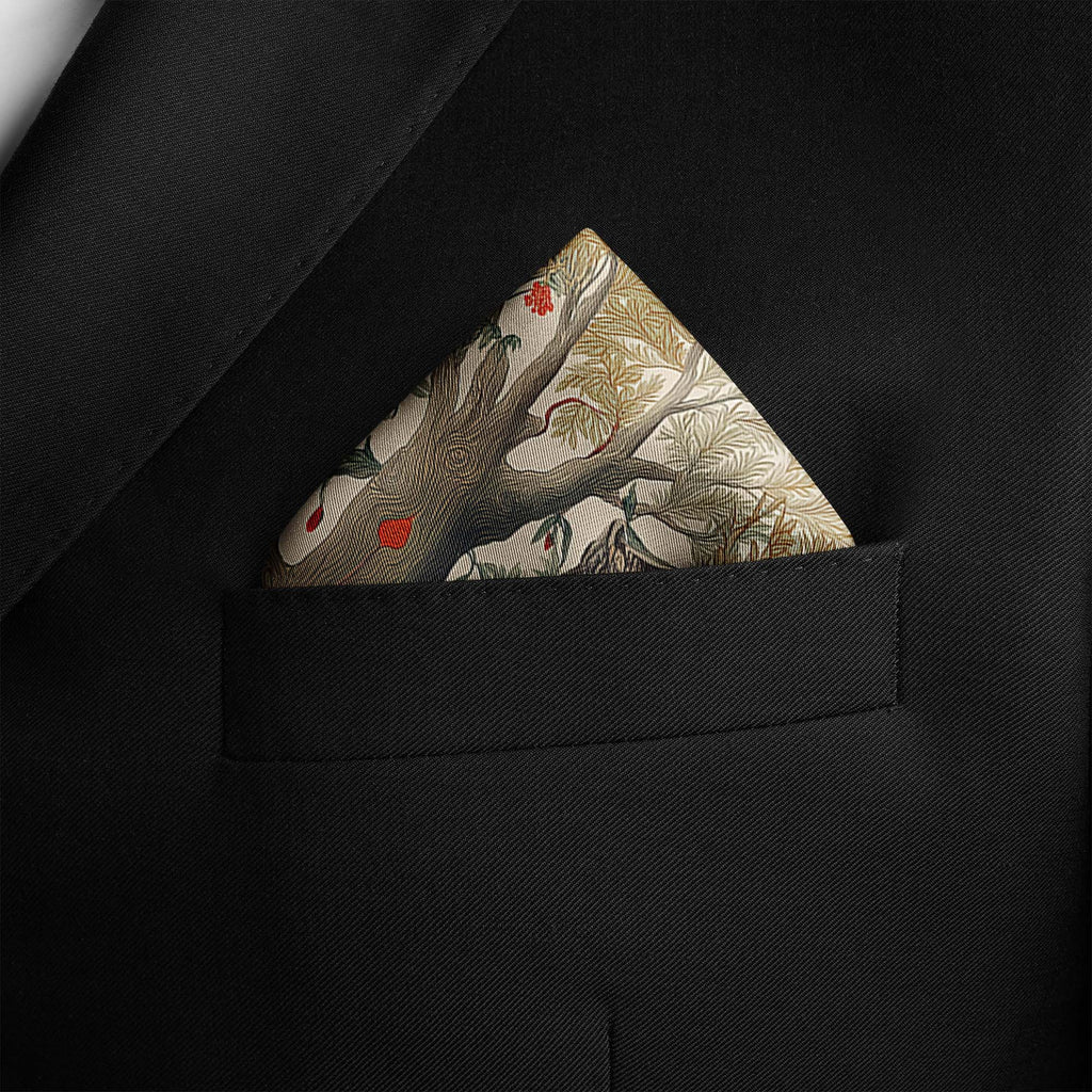 TREE OF LIFE SILK POCKET SQUARE
