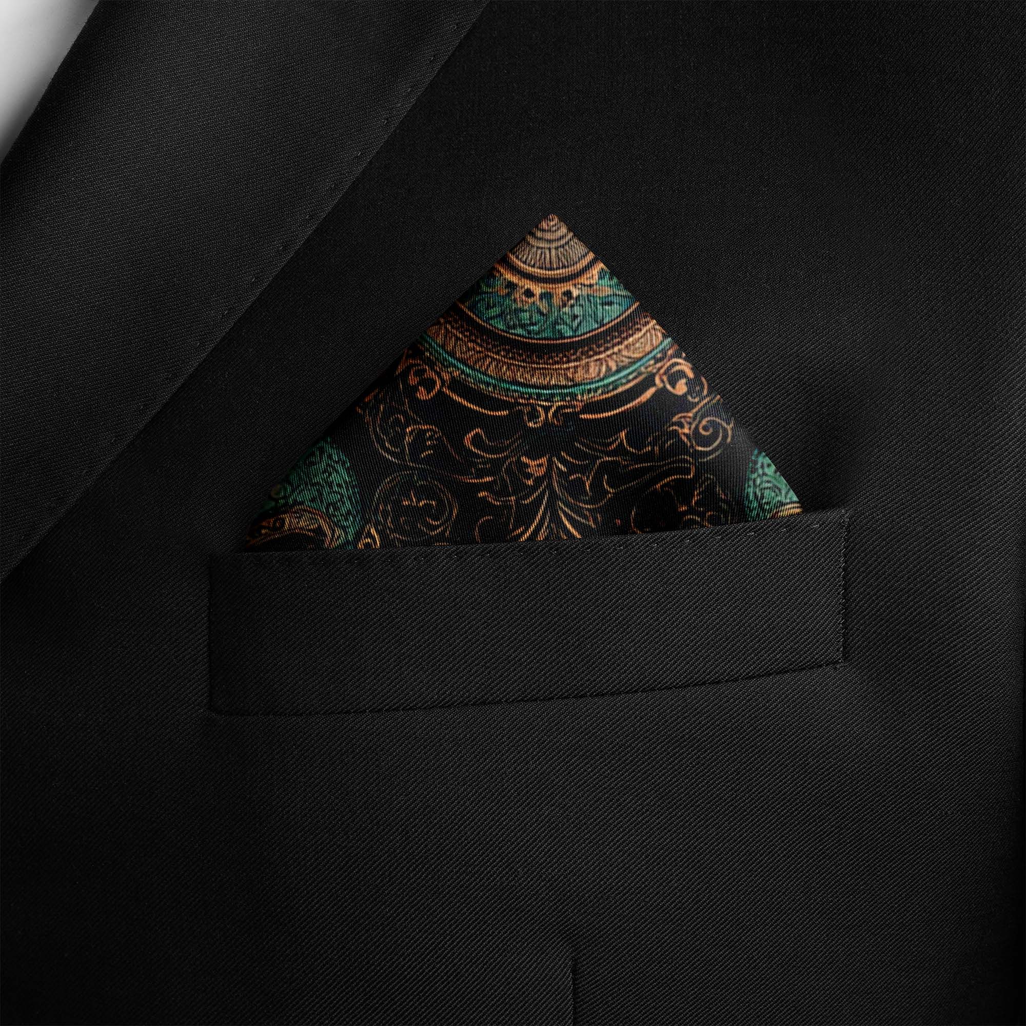 AXIS OF DOMINION SILK POCKET SQUARE