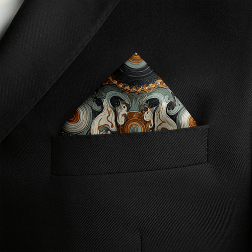 VERMILLION SILK POCKET SQUARE
