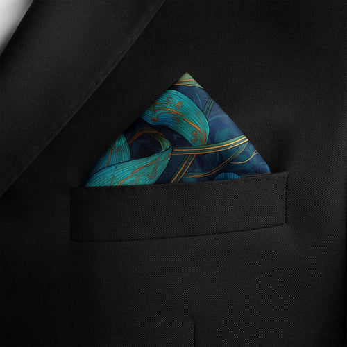 NOCTURNAL PETALS SILK POCKET SQUARE