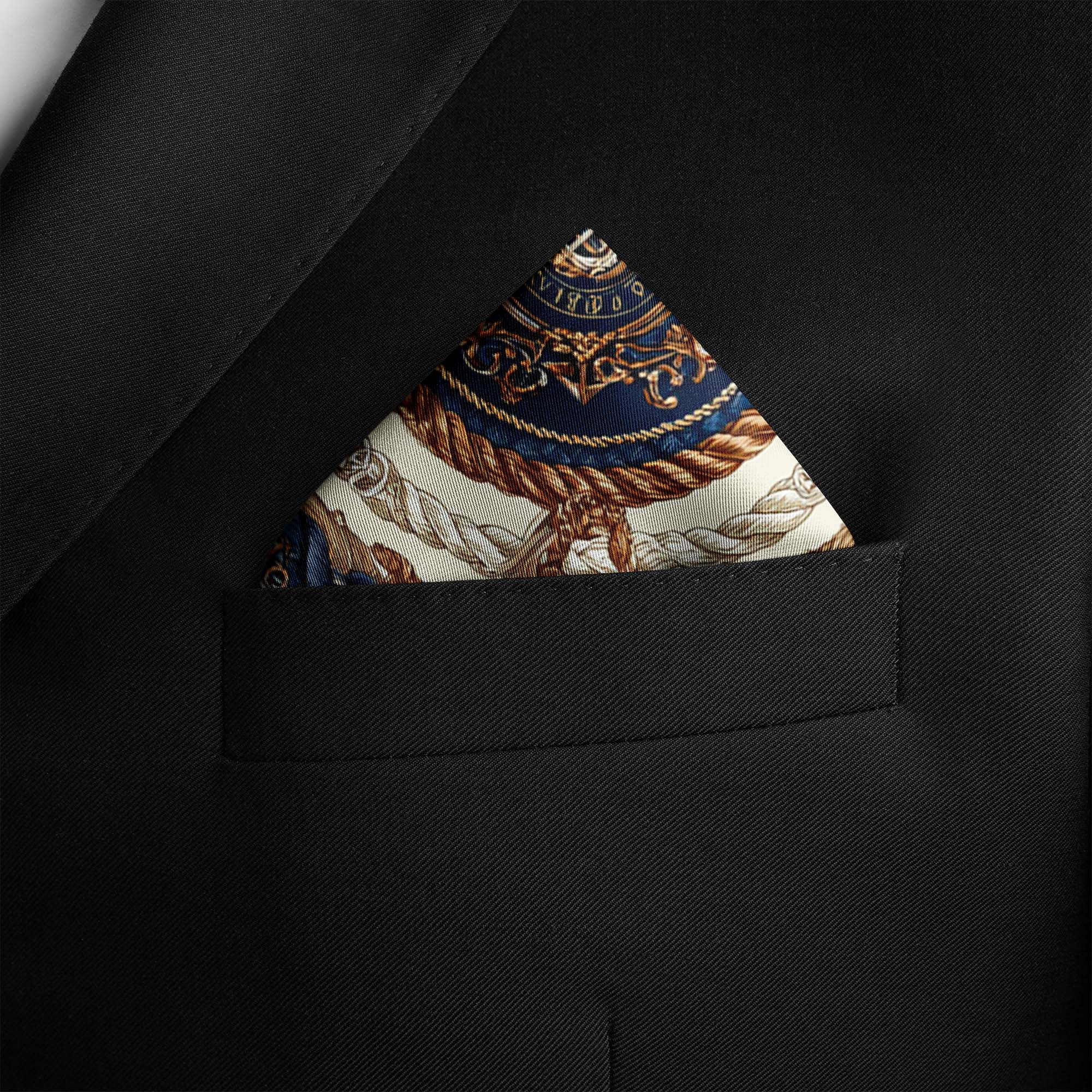 UNBROKEN LINE SILK POCKET SQUARE