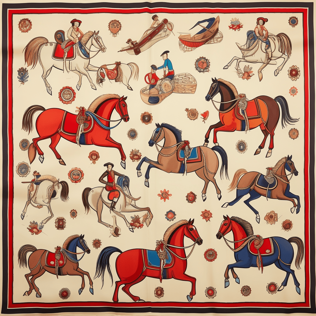 EQUESTRIAN PARADE SILK HEAD SCARF