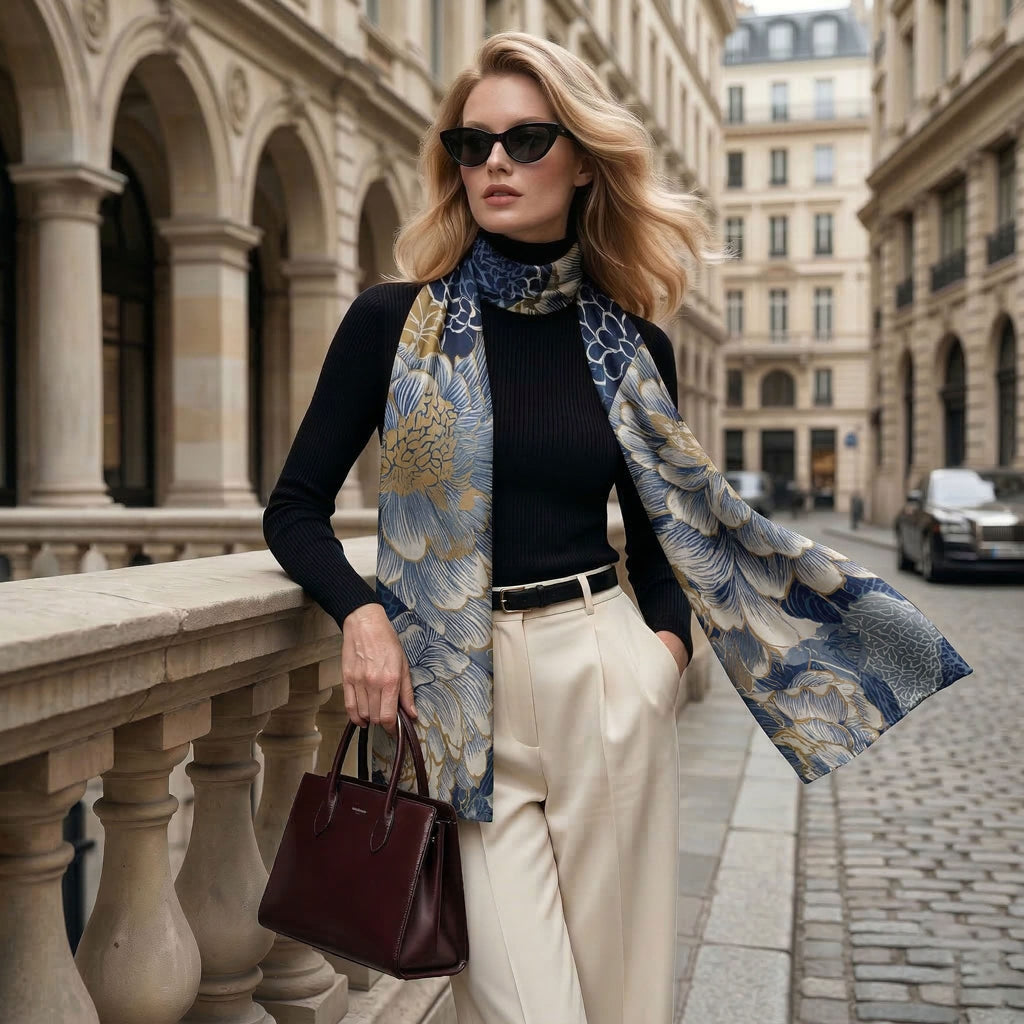 ELIŠKA LOMOVÁ SILK LONG LADIES SCARF