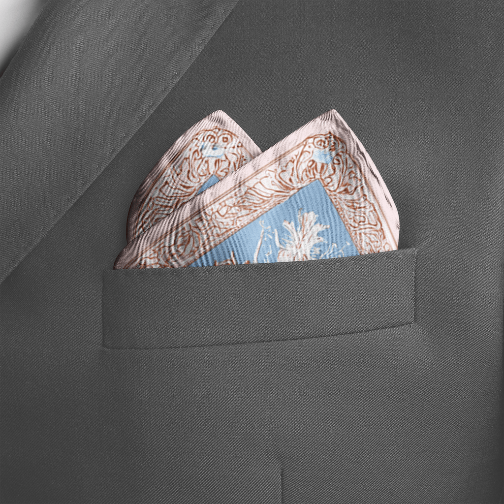 CORALIA SILK POCKET SQUARE