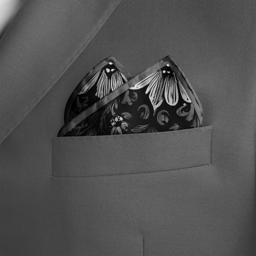 OBSIDIAN SILK POCKET SQUARE