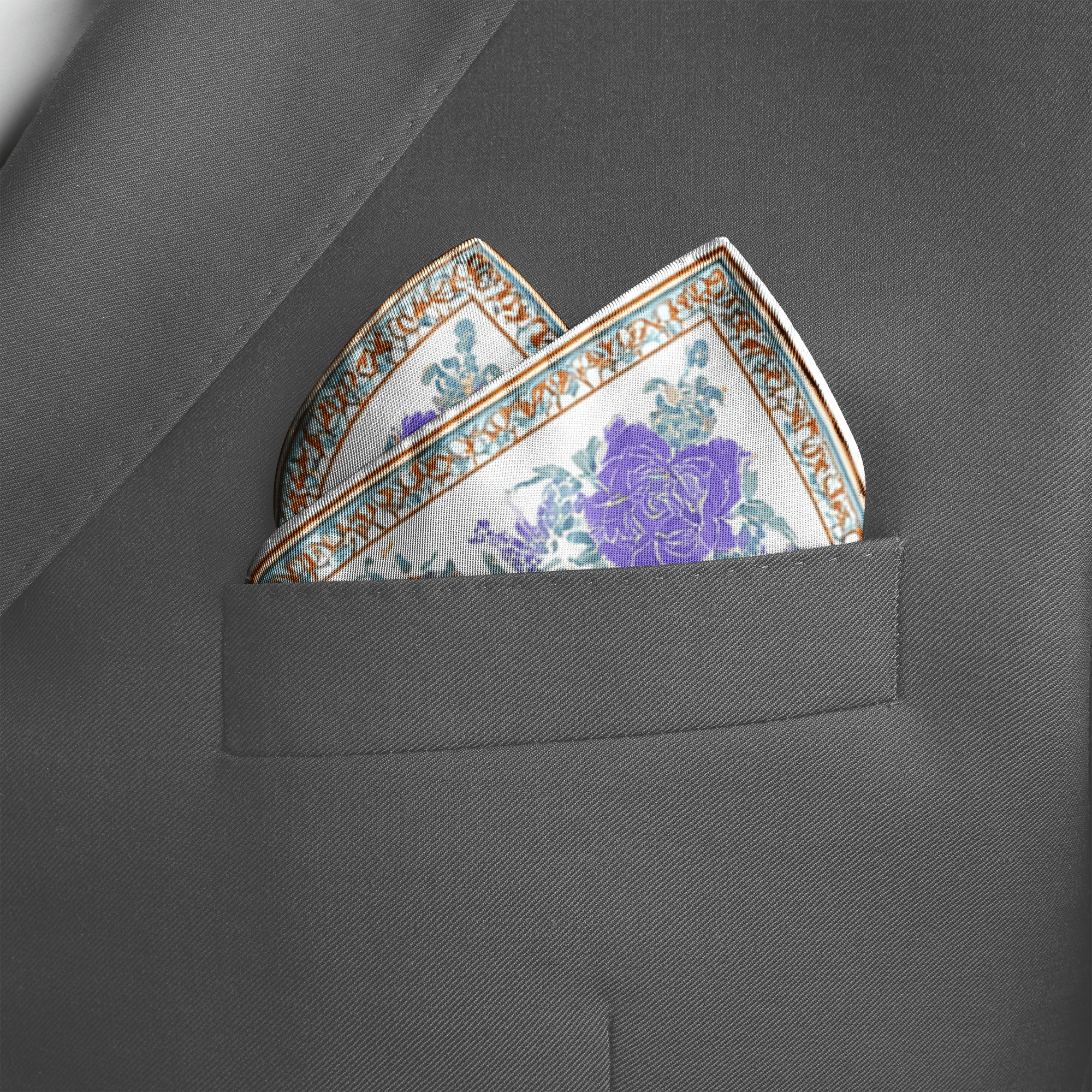 ROSAIRE SILK POCKET SQUARE