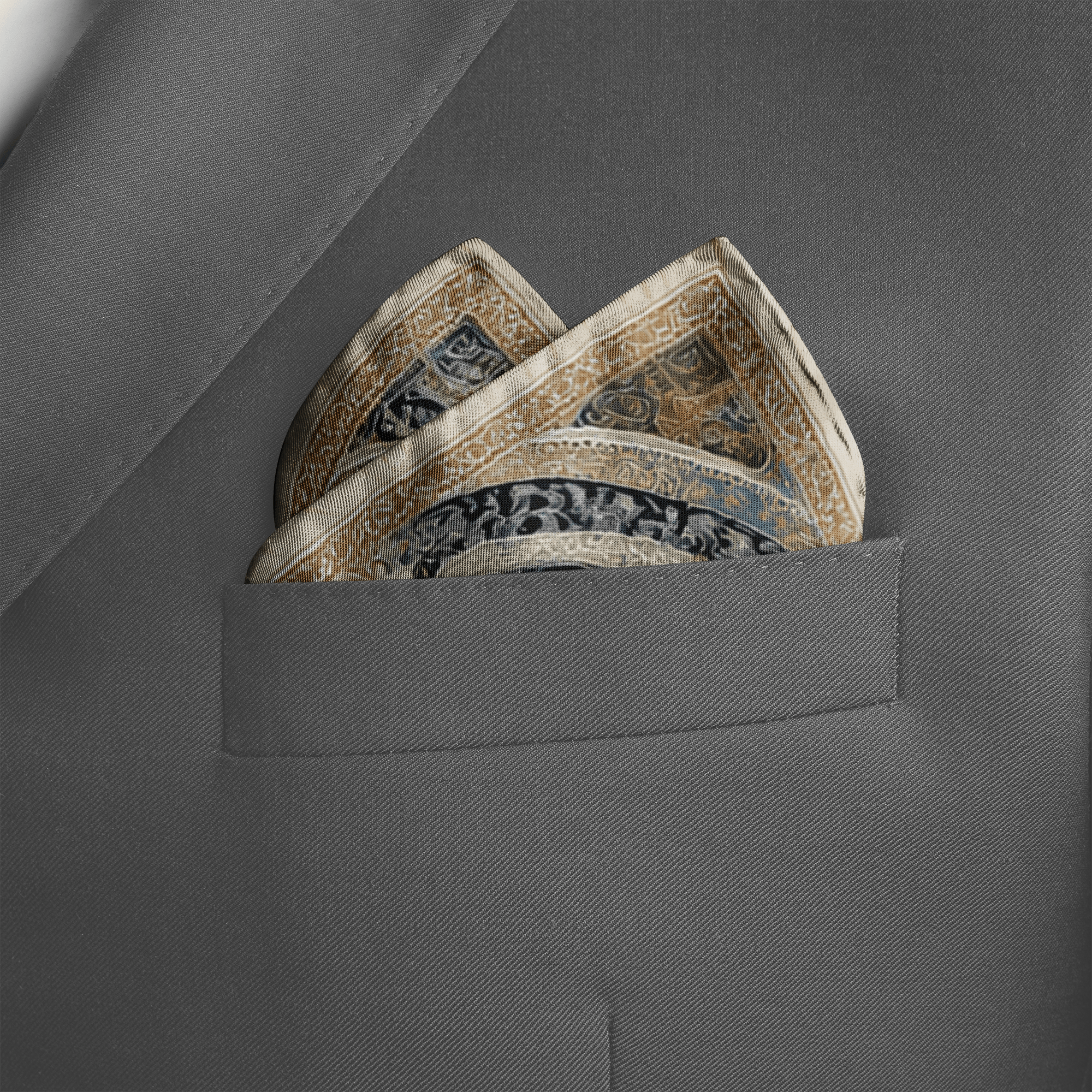 ORBITA SILK POCKET SQUARE