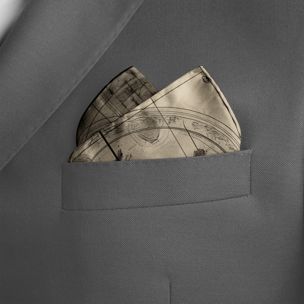RAVEN SILK POCKET SQUARE