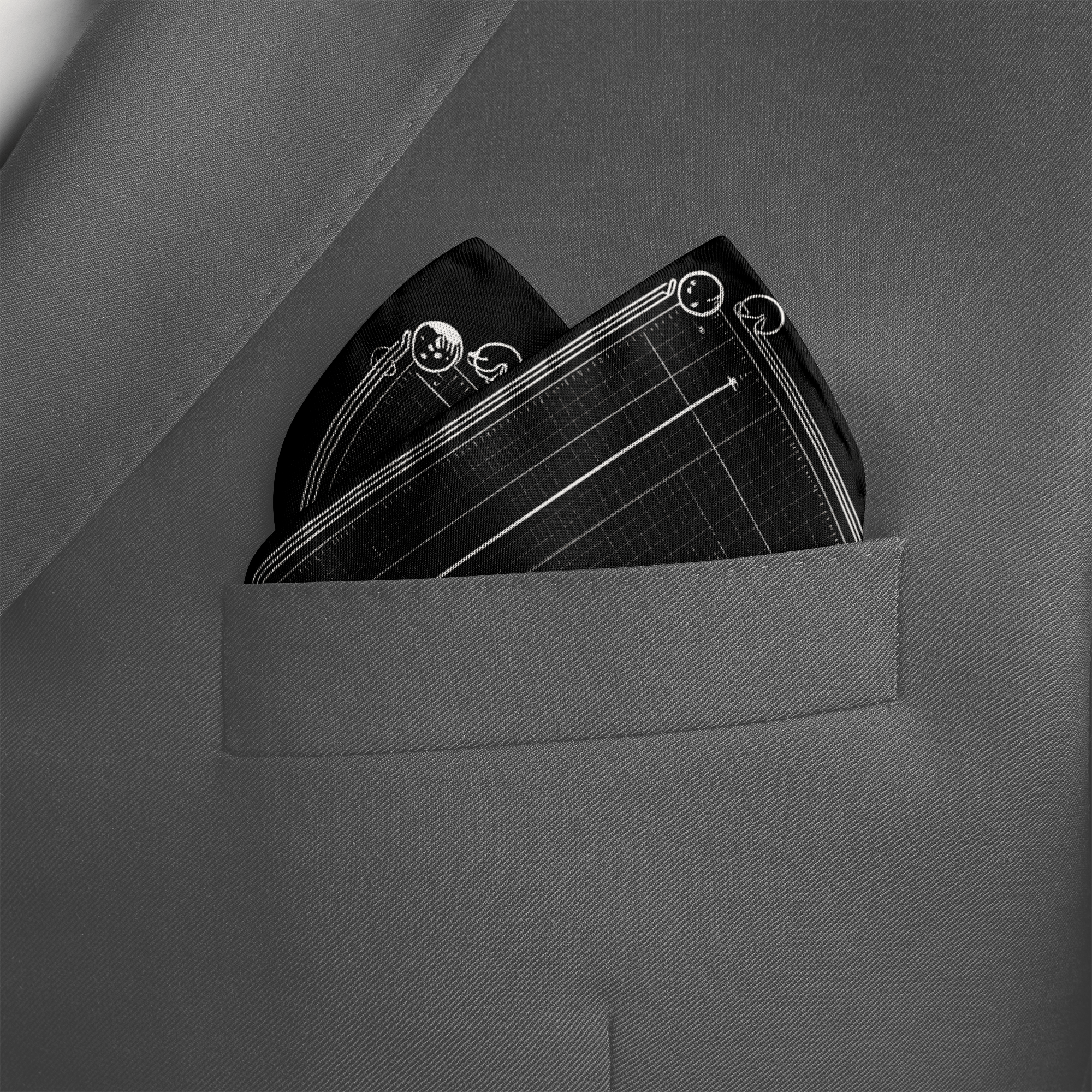 TECHFLORA SILK POCKET SQUARE