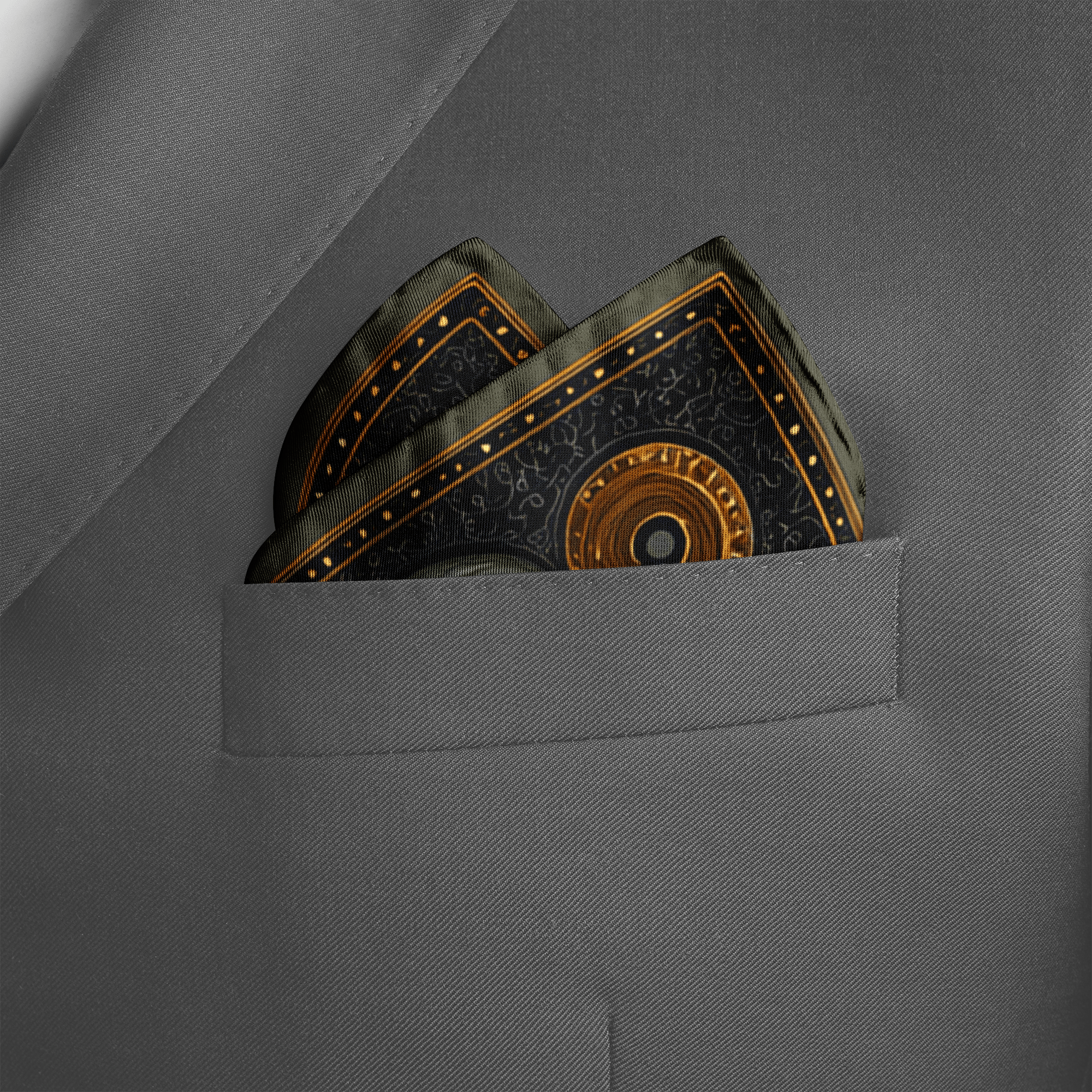 VERMILLION SILK POCKET SQUARE