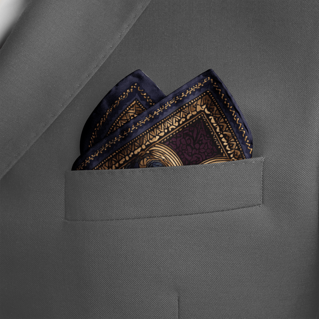 BARZIN SILK POCKET SQUARE
