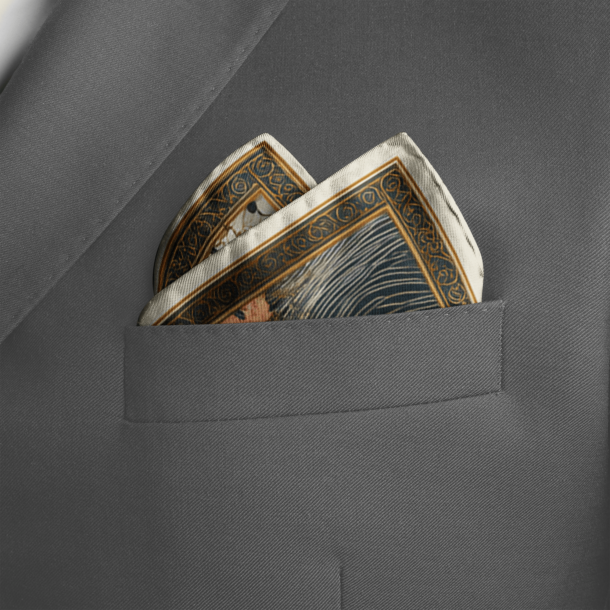 HANAMI SILK POCKET SQUARE