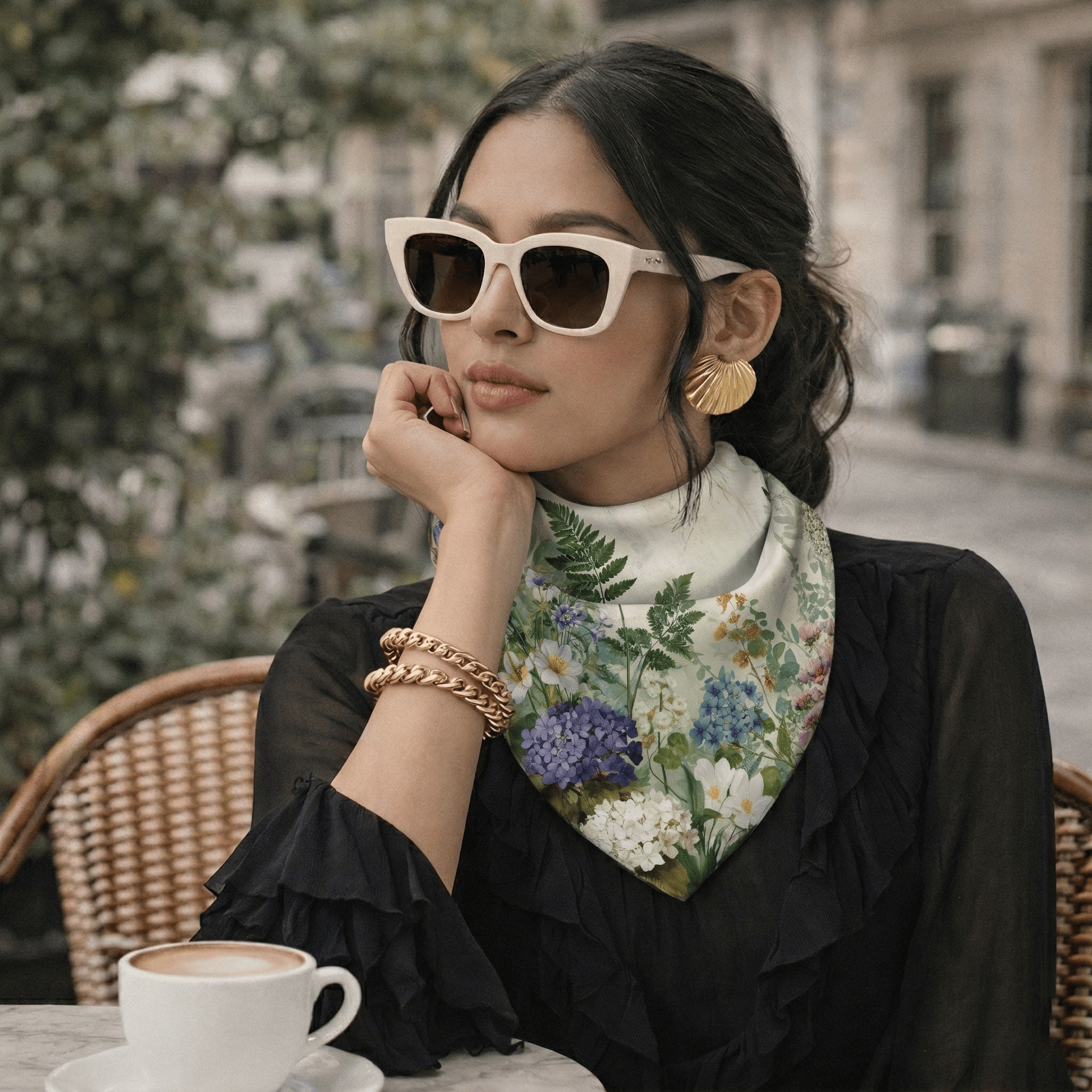 GARDEN WHISPER SILK BANDANA