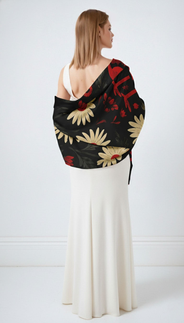 FOLKLORA SILK LONG LADIES SCARF