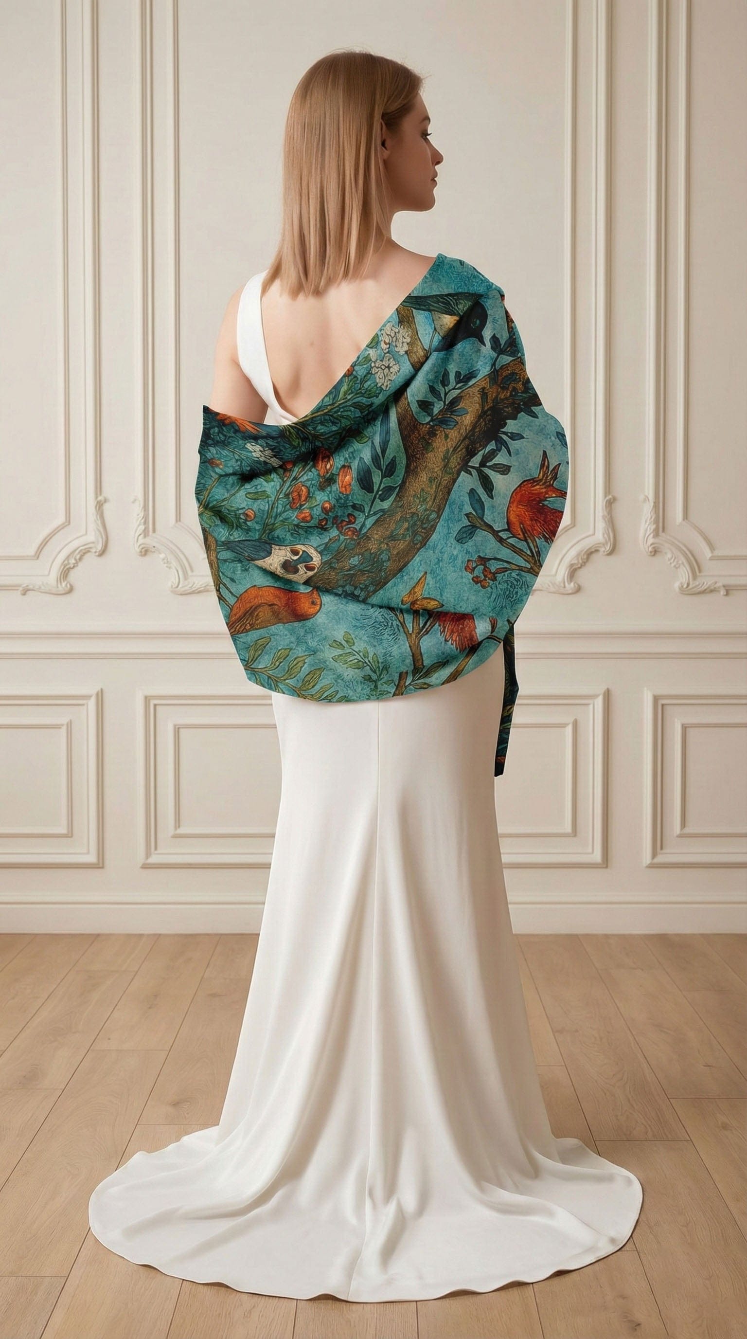 JESSIE ZHAO SILK LONG LADIES SCARF