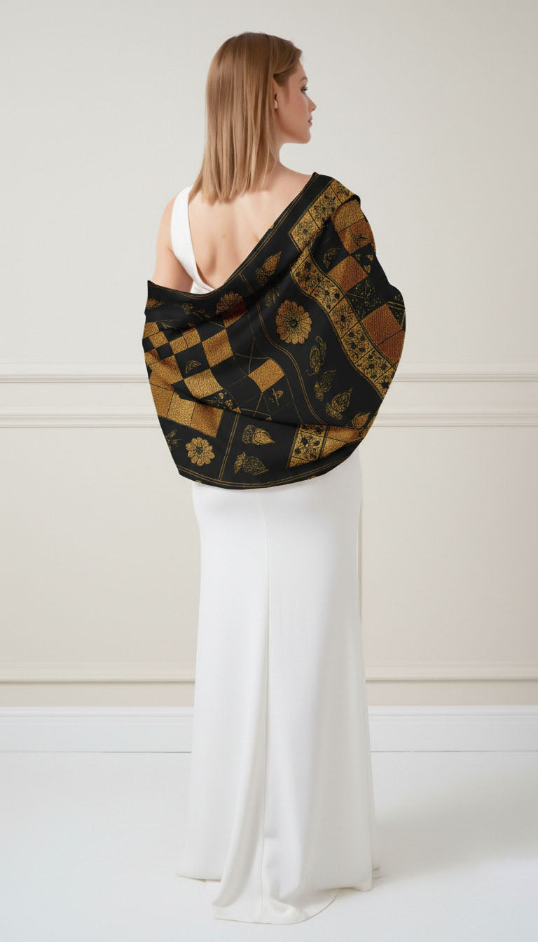 REGAL TAPESTRY SILK LONG LADIES SCARF