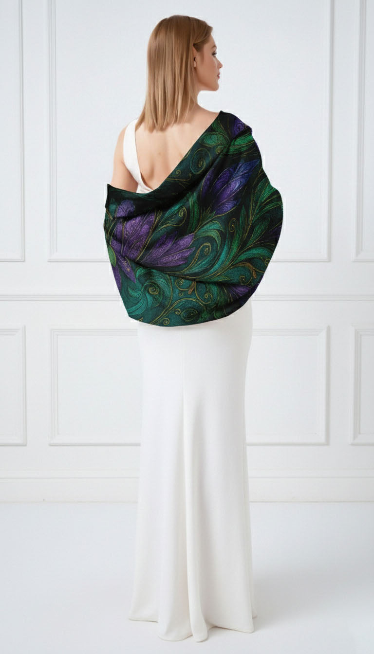VERDELUX SILK LONG LADIES SCARF